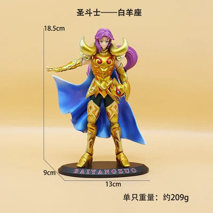 19cm Anime Dark Saint Seiya Figure Phoenix Ikki Hyoga Seiya Shiryu Action Figures Toy PVC Box Figure Collection Decoration