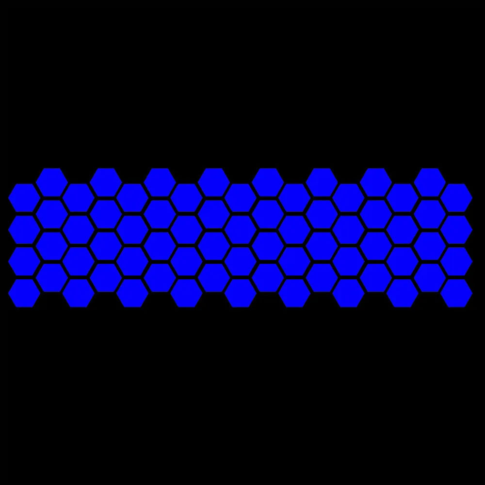 Honeycomb Pattern Waistline Sticker Modification Car Side Skirt Sticker Universal Body Decoration Side Door Sticker.