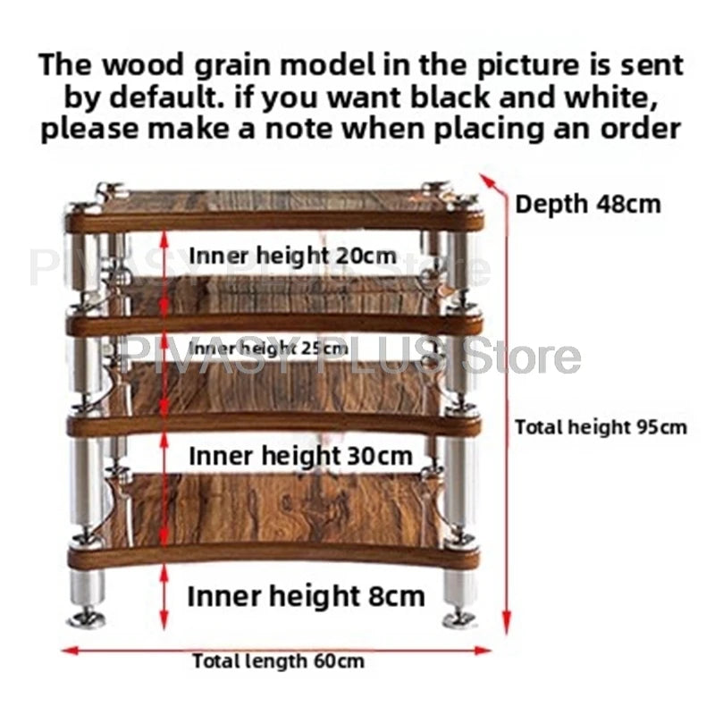 1-4 Tier Audio Rack LBE 200KG Amplifier Stand with Vibration Isolation Feet Storage Bracket SUS Leg For DJ Home Theater HiFi Amp