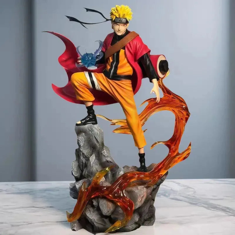 **23cm Naruto Anime Figure Uzumaki Naruto Uchiha Sasuke Action Model Pvc Statue Desktop Ornament Collection Toys Gift