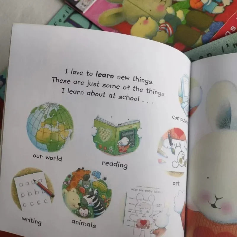 18 Books/set When I 'm Feeling Hairy Rabbit Picture Story Reading Book English Baby Regulate Emotion Management Books