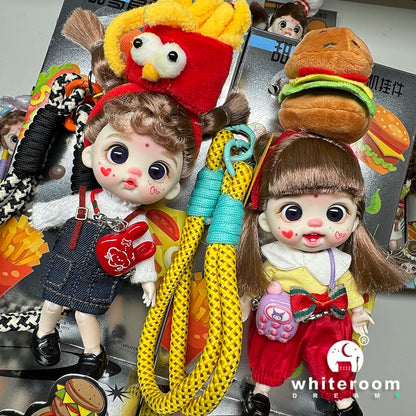 bjd doll Dolls for girls Labbu doll pocket mini blyth girl Doll Barbi cry Baby Rainbow Ball jointed doll Mobile phone Decoration