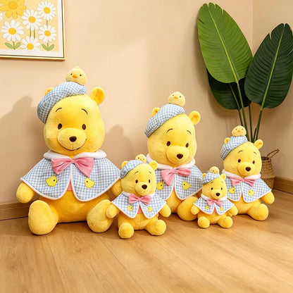 Sitting Winnie The Pooh Plush Doll Cute Pooh Bear Stuffed Toy Soft Fluffy Cartoon Animal Plushie Home Decor Birthday Gift Doll