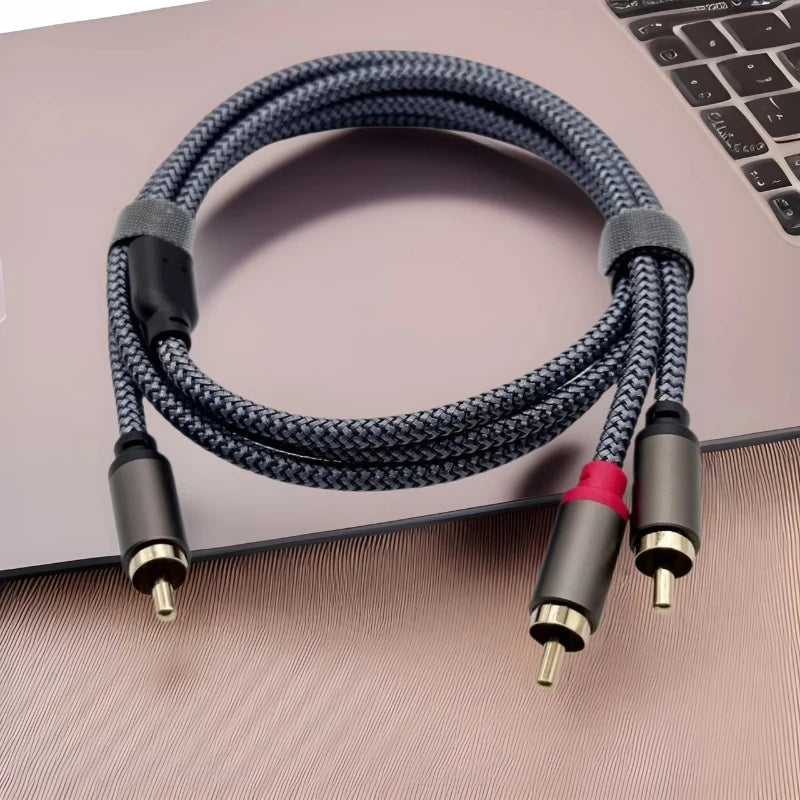 0.3/0.5/3m Short RCA Splitter Audio Cable RCA 1 to 2 Male to Female Jack Adapter Cord for TV CD DVD Subwoofer Amplifier Speaker