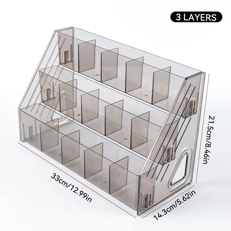 Clear Acrylic Nail Polish Display Stand Multi-layer Plastic Storage Rack UV Gel Shelf Quick Install Cosmetic Manicure Storage