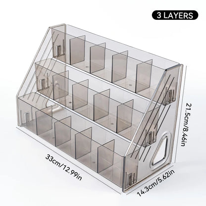 Clear Acrylic Nail Polish Display Stand Multi-layer Plastic Storage Rack UV Gel Shelf Quick Install Cosmetic Manicure Storage