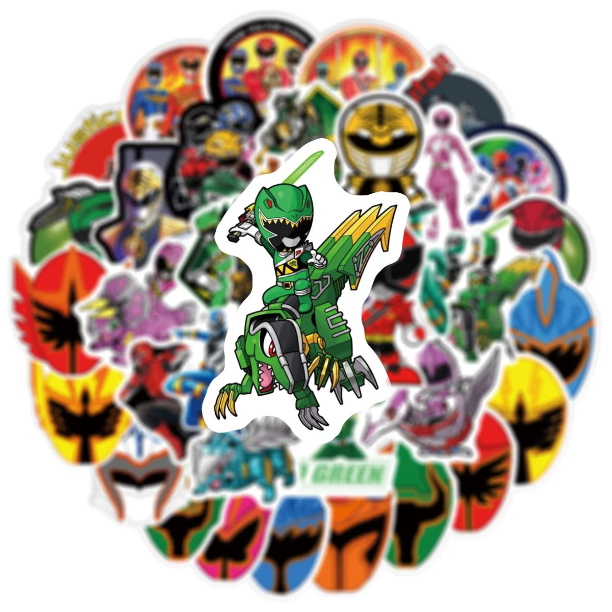 10/50PCS Mighty Morphin Power Rangers Stickers Cool Cartoon Kids Toys Animation Graffiti DIY Decoration Laptop Guitar Car Bike