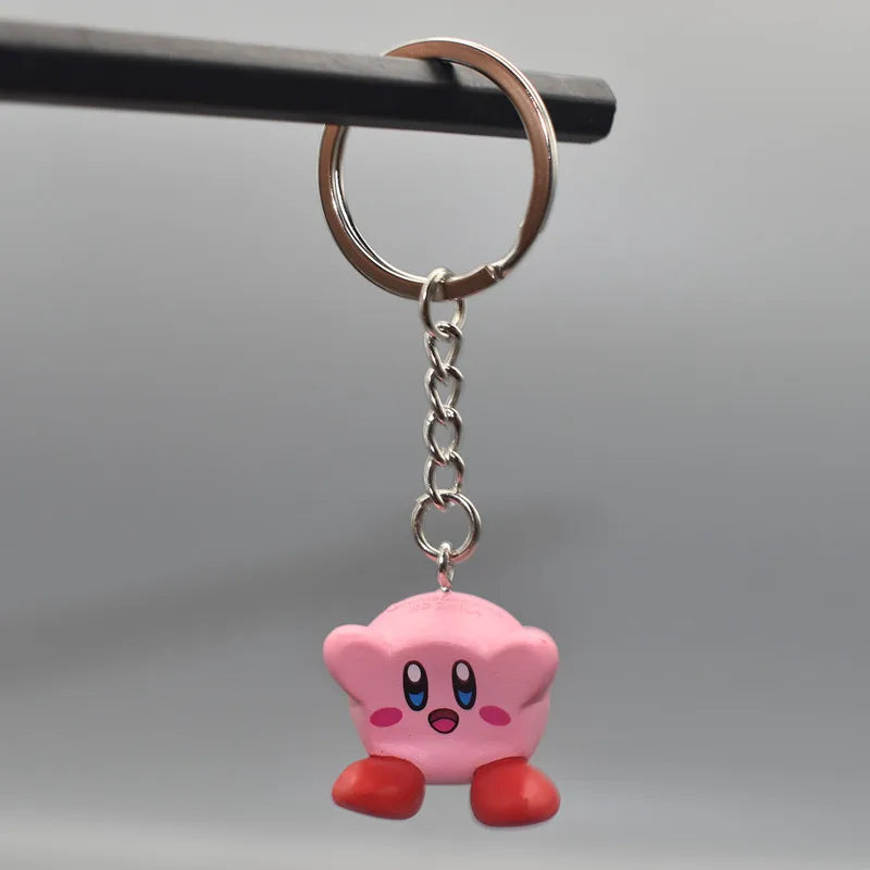 Anime 12 Models Super Cute Kawaii Kirby Figures Keychain Portable Popular Models Anime Perfect Child Gift Toys