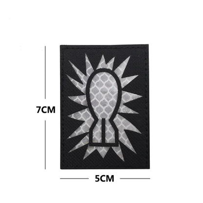 Outdoor Bag Accessories EOD English Pattern Embroidery + Reflective PVC Armband Morale Backpack Hook and Loop Patch