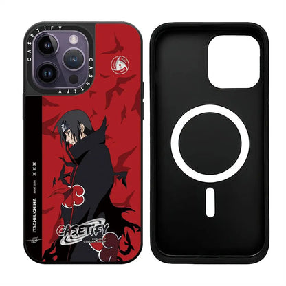 Naruto Anime MagSafe Phone Case for iPhone 15 14 13 12 Promax Mirror Shockproof Fashions Silicone Protective Cover Magnet Case