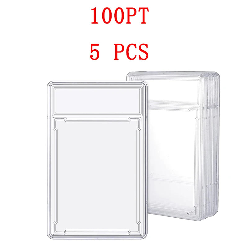 35/55/75/100PT Trading Cards Slab Label Grade Baseball Star Card Sleeves Protector Acrylic Hard Plastic Game Grade PTCG Gift Toy