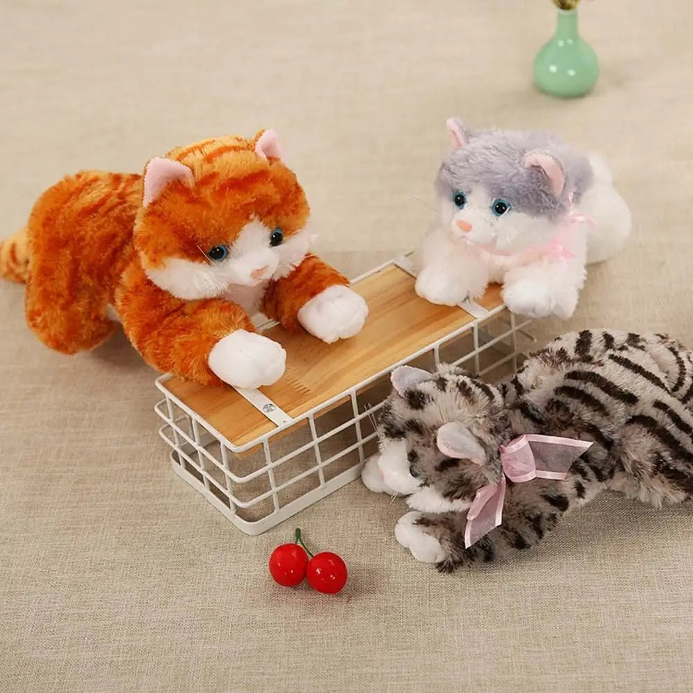 30/40cm Meowing Cat Plush Toy Kitten Cuddle Pillow Stuffed Soft Animals Plush Doll Baby Soothing Toy Kids Girls Birthday Gift
