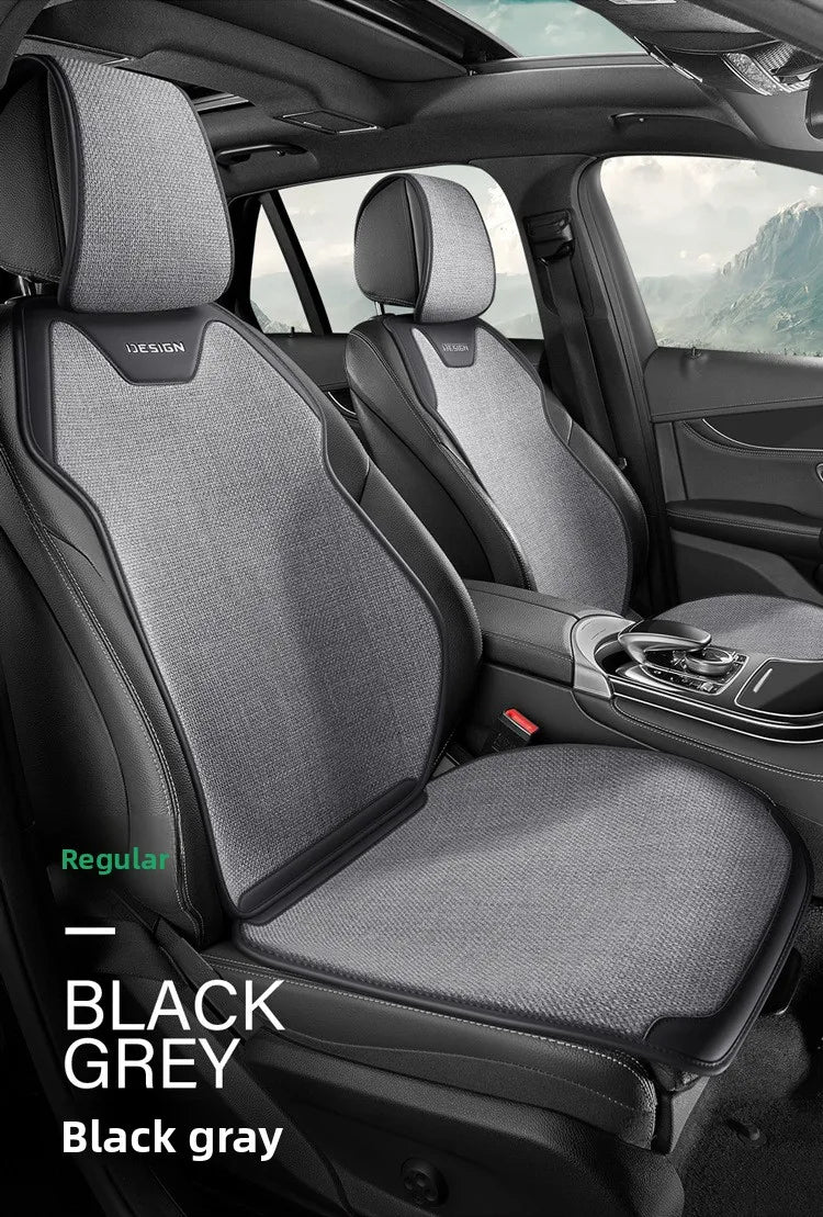 Universal Linen Car Seat Cover Four Season Flax Comfortable Breathable Anti-Slip Car Covers Cushion SUV Sedan Seat Protection
