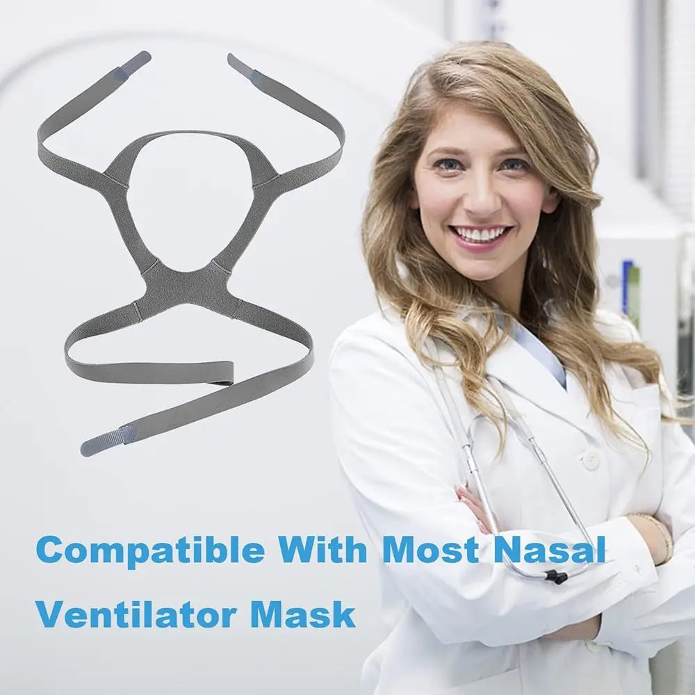 Replacement Parts Full Face CPAP Headgear Strap Universal Adjustable Nasal Pillow Strap Durable Elastic CPAP Mask for Resmed