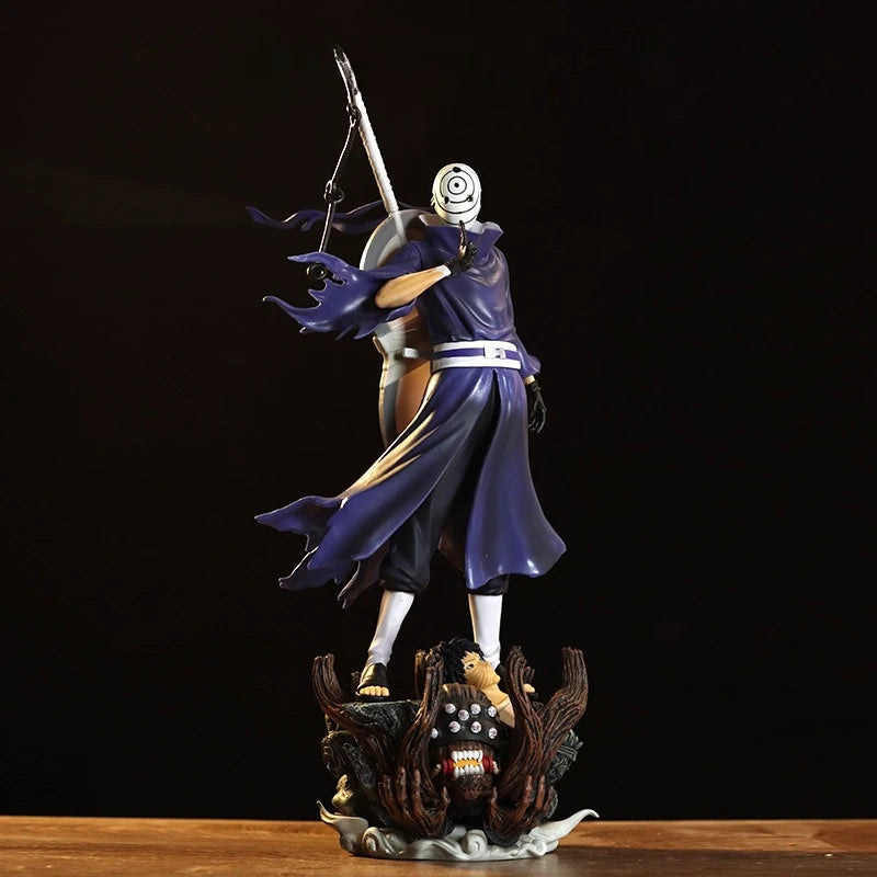 Naruto Anime Figure Uchiha Obito Action Figures double headed Statue PVC Collection Model Desktop Ornament Birthday Toys Gift