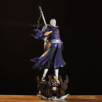 Naruto Anime Figure Uchiha Obito Action Figures double headed Statue PVC Collection Model Desktop Ornament Birthday Toys Gift