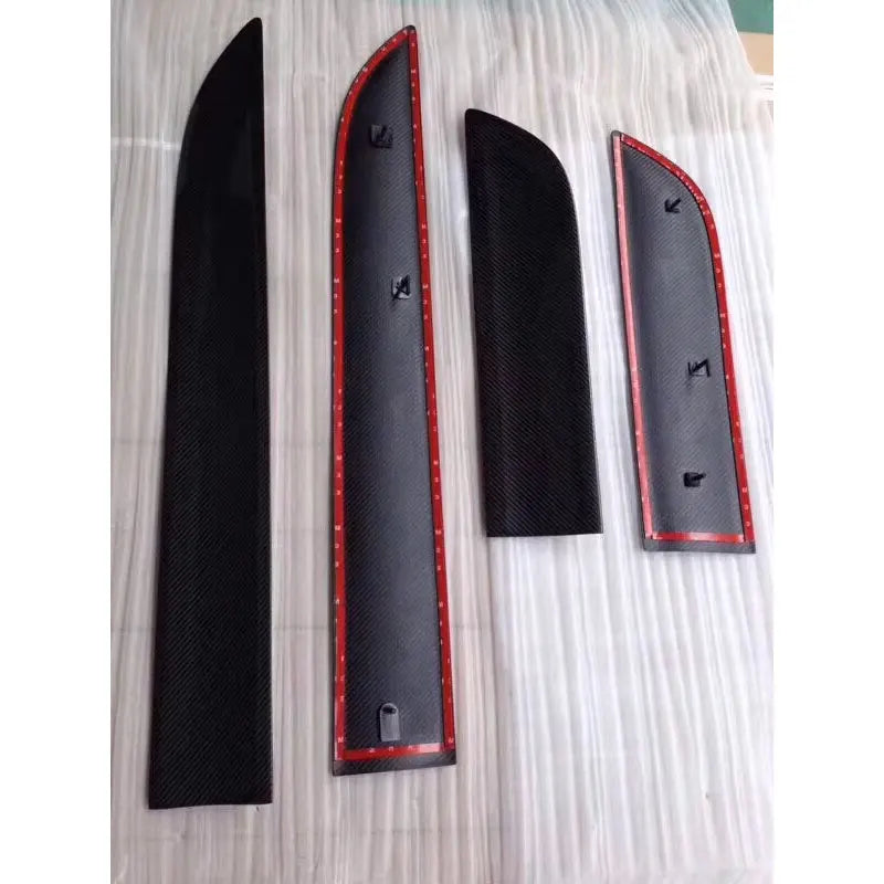 Car Door Protection For Porsche Macan Carbon Fiber Door Plate Cover Body Kit trim Add On style 2014 2015 2016 2017 2018 2020