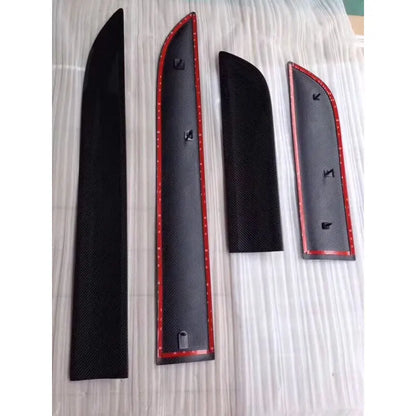 Car Door Protection For Porsche Macan Carbon Fiber Door Plate Cover Body Kit trim Add On style 2014 2015 2016 2017 2018 2020