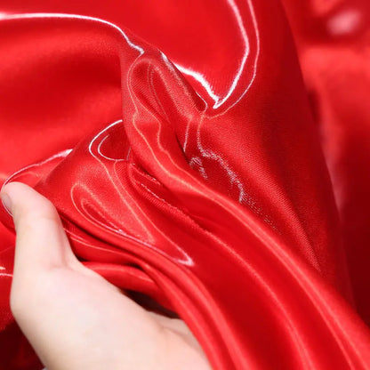 Liquid Water Light Reflective Fabric Per Meter for Clothes Wedding Dresses DIY Sewing Fashion Plain Silky Smooth Cloth Pink Blue