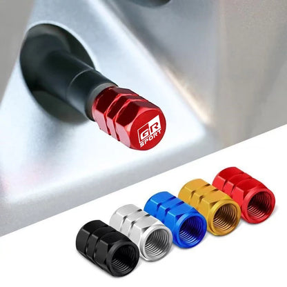 Car Wheel Tyre Tire Air Aluminum Alloy Valve Caps For Toyota GR Sport Gazoo Racing Yaris 86 Corolla Hilux Supra C-HR Accessories