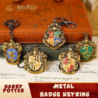Genuine Harry Potter Metal Keychains Hogwarts Badge Ornament Decoration Metal Keychain for Women Men Hanging Gifts