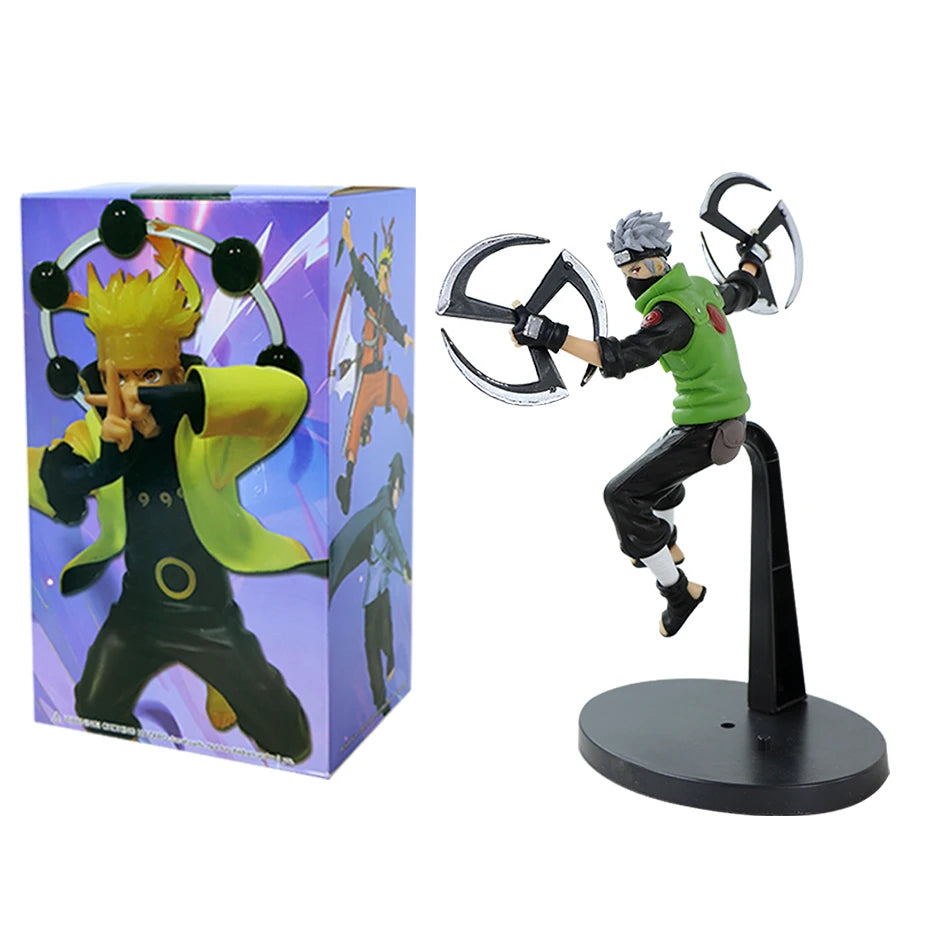 1-4pcs 19cm Naruto Anime Figure Uzumaki Naruto Kakashi Uchiha Sasuke Cartoon Action Figurine PVC Collectible Model Toy