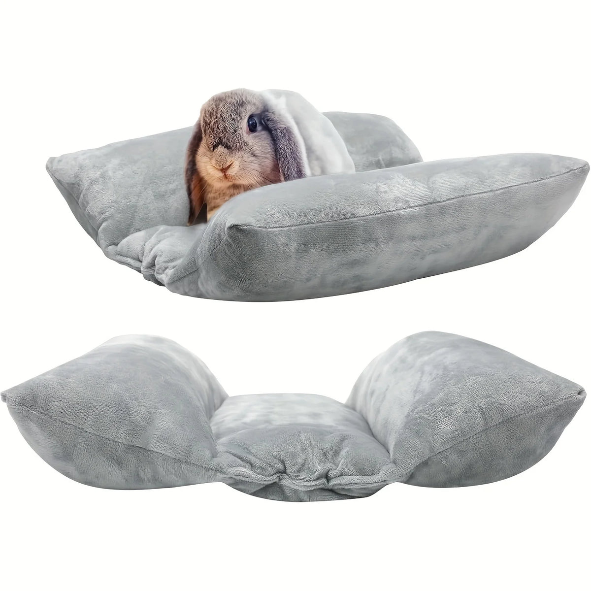 1 Piece of Rabbit Bed with Thick Plush Cushion, Suitable for Small and Medium-Sized Rabbits