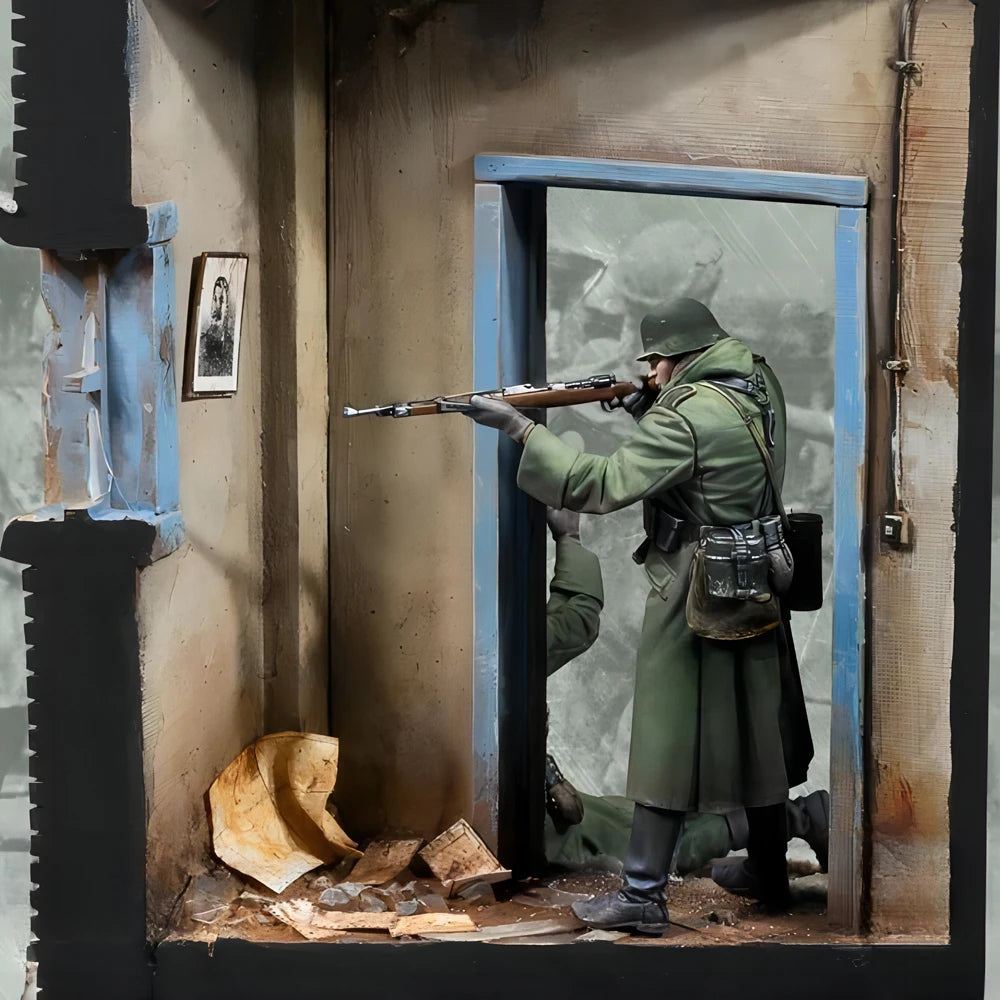 1/35       Doll resin model kit     Military theme (with scene)    Unassembled and uncolored   344C