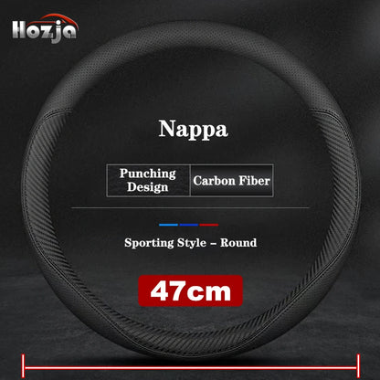 38CM 40CM 42CM 45CM 47CM Car Truck Extra Large Artificial Leather Steering Wheel Braid Cover Universal Auto Interior Accessories