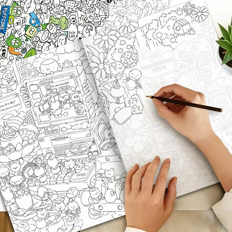 1 PCS Decompression Graffiti Book Containing Exquisite Graffiti Patterns for You to Trace and Color Aiming to Provide Creativity