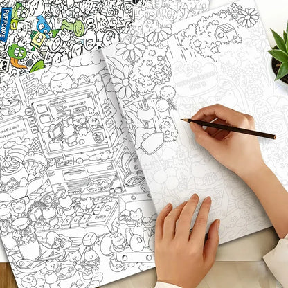 1 PCS Decompression Graffiti Book Containing Exquisite Graffiti Patterns for You to Trace and Color Aiming to Provide Creativity