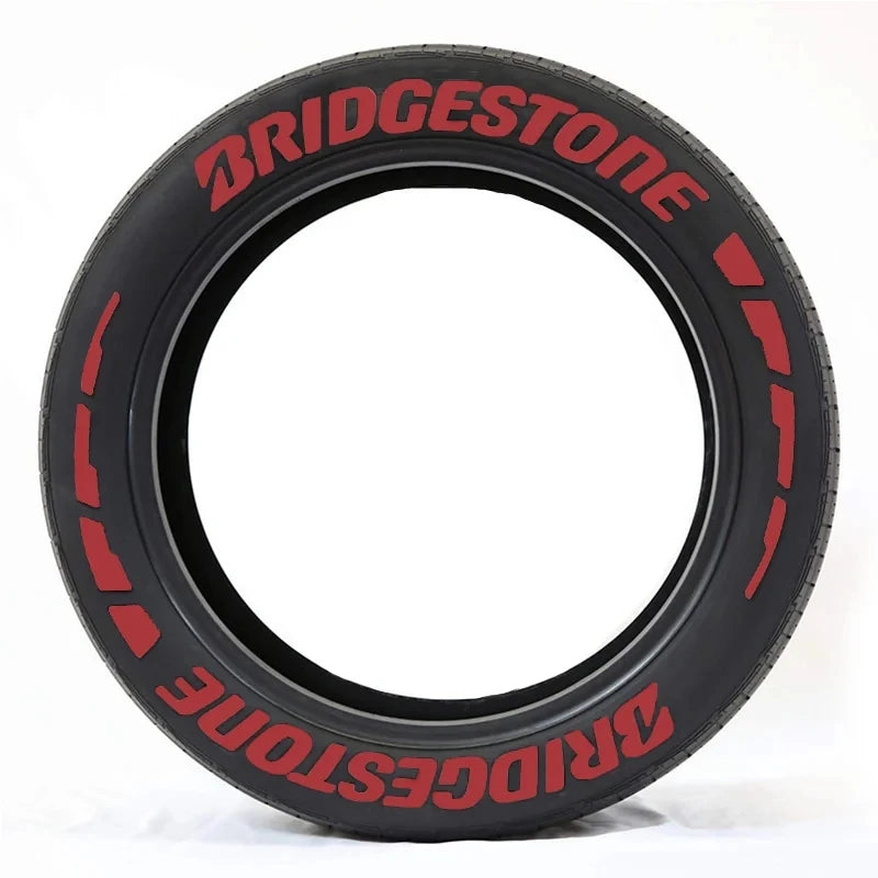 Rubber Tire Letter Stickers 3D Waterproof Wheels Permanent Car Sticker With Glue DIY Stylish Tire Decal For Auto and Motorcycle