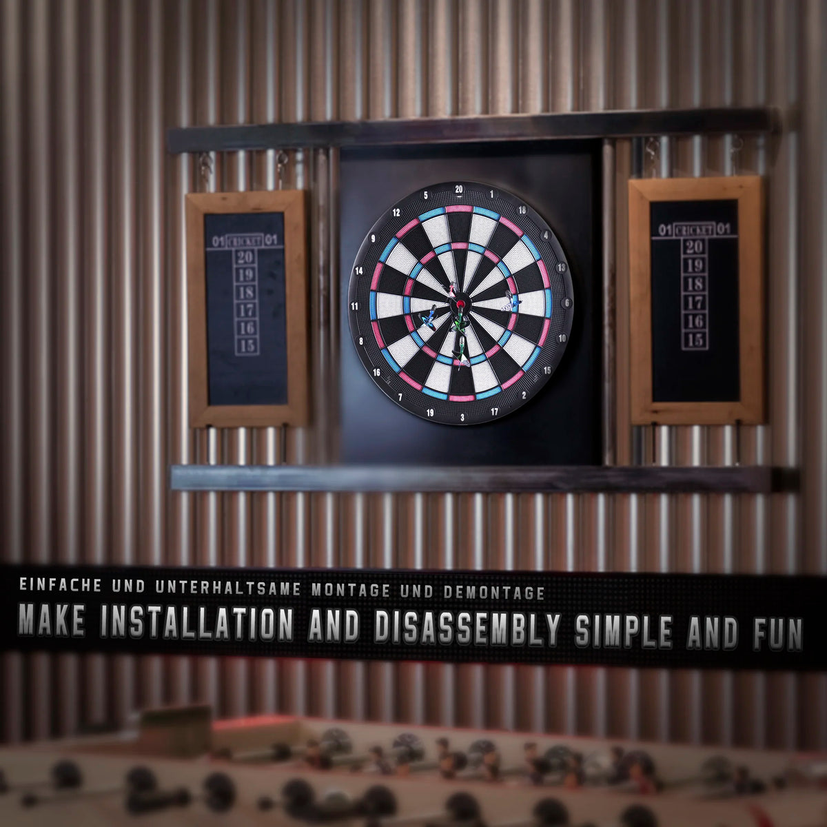 CyeeLife Electronic Dartboard with 6pcs Soft Tip Darts, Pink (No Electronic Module and LED)