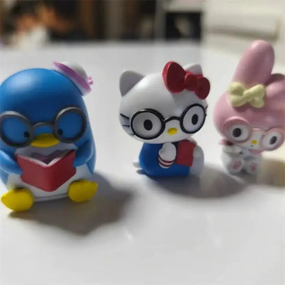 New Product In Stock Kt Cat Melody Wearing Glasses Blind Box Kawaii Fugure Toy Cute Desktop Decoration Surprise Gift For Fans