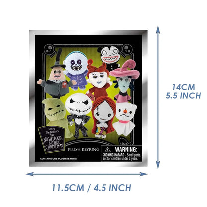 1PC Disney Officially Licensed The Nightmare Before Christmas Plush Blind Bag Keychain Random Character Soft Fluffy Toy Keyring