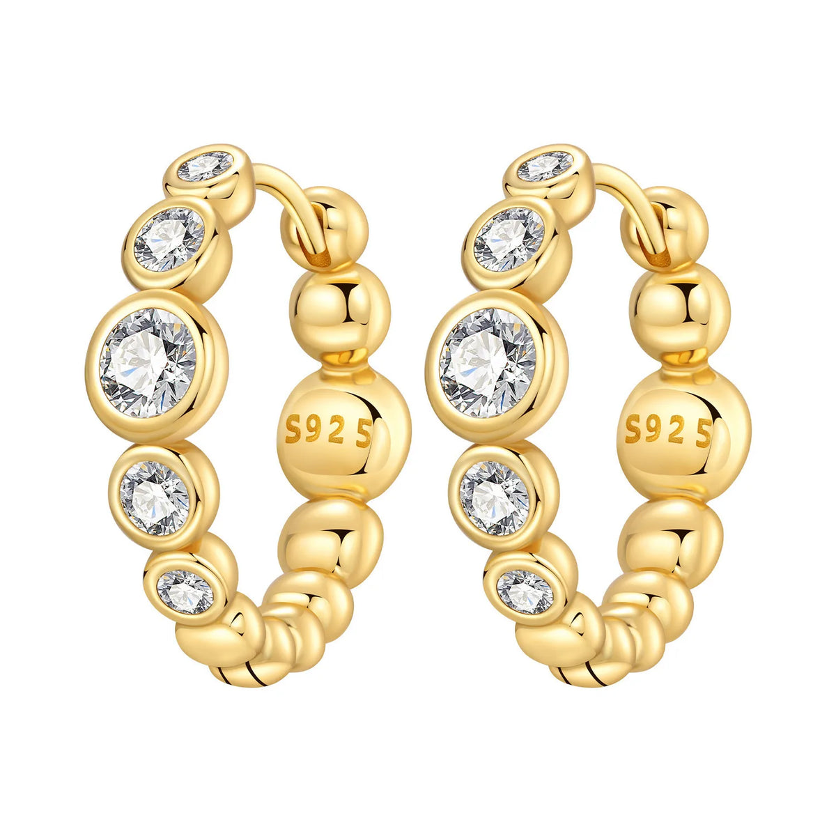 Original 925 Sterling Silver Planet Starlight Earrings Fashion 18K Gold Hoop Earring for Women Piercing Jewelry Aretes Gifts