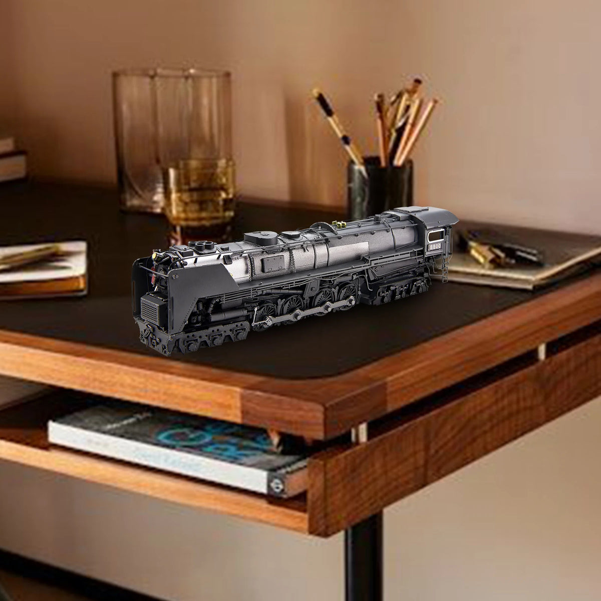 Piececool 3D Metal Puzzles Class S-2 Locomotive DIY Kit Jigsaw Assembly Model Kits for Home Collection