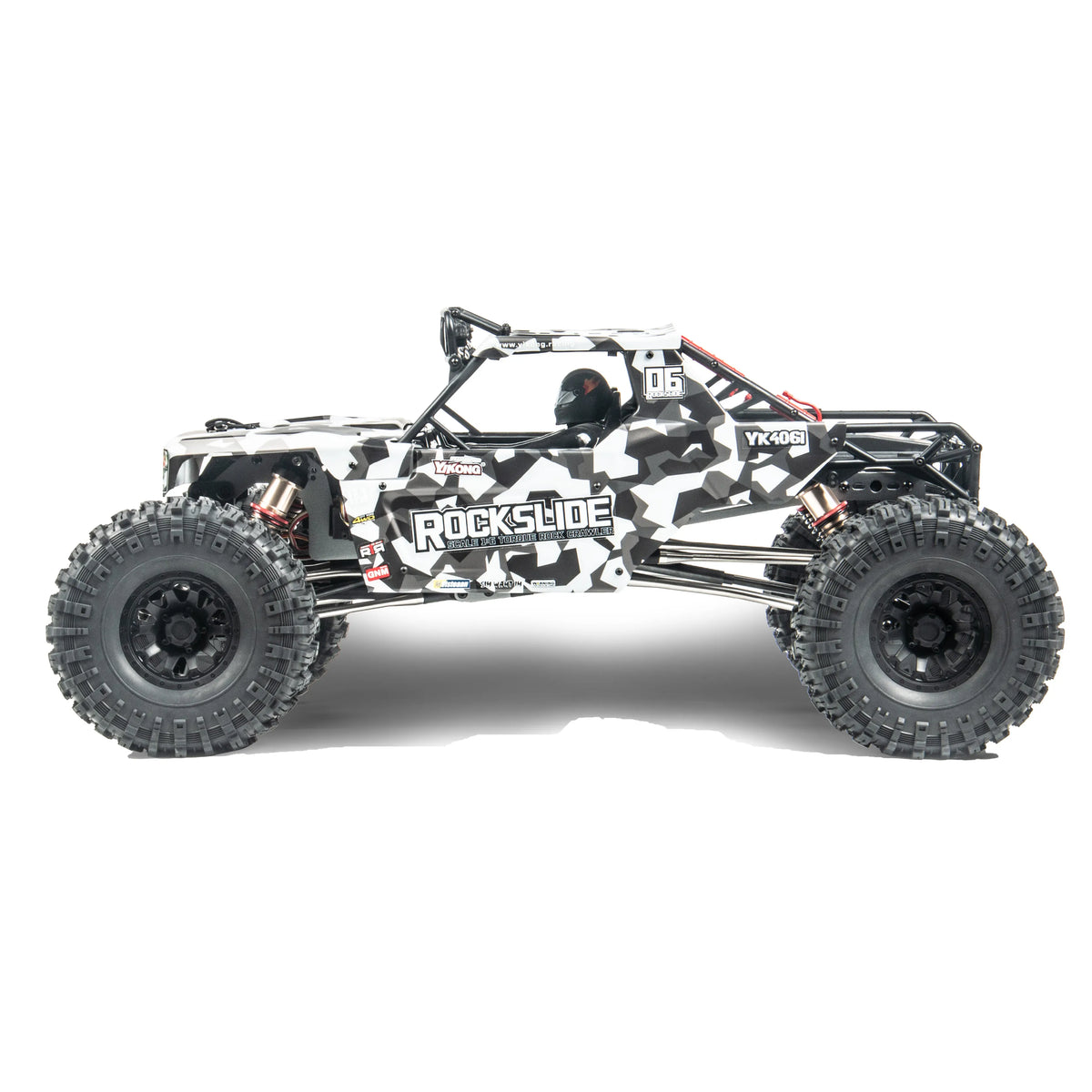 YK4061 1/6 4WD Performance RC Crawler Low Center of Gravity Electric Off‑Road Rock Crawler Remote Control Hobby Car for Adults