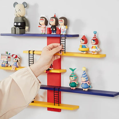 DIY Wall-Mounted Blind Box Storage Box, Pop Mart Figurine Display Rack, No-Drill Required Bedroom Toy Organizer