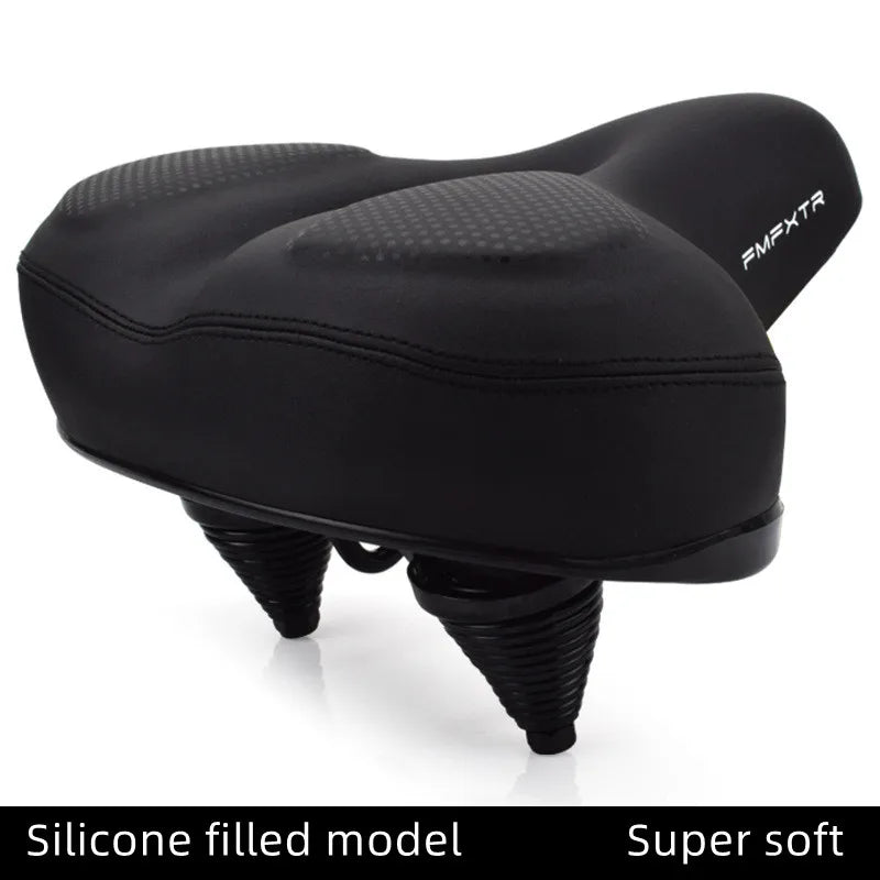 Soft Mtb Saddle Thickened Sponge Bicycle Saddle Long Distance Silicone Saddle Road Bicycle Seat Cushion Spring Shock Absorption