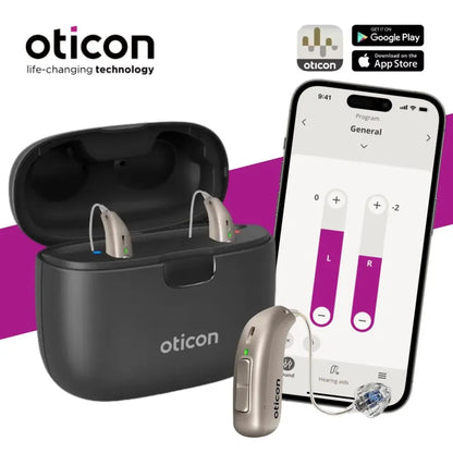 Oticon Jet PX 2 MiniRITE Rechargeable AI Hearing Aid DNN 48 Channels Bluetooth Computer Programming for Mild to Severe Loss