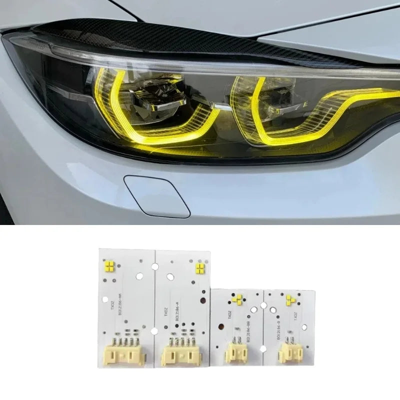 LED DRL Yellow Modules for BMW M3 M4 F36 F32 F82 F33 LCI 430i 440i 420i 2018-2020 Non-Adaptive Headlight Daytime Running Light