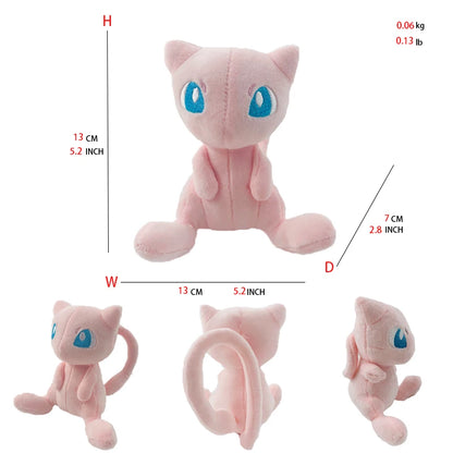 Mew Pokemon Plush Doll Kawaii Cartoon Go dex Mew Plush Toys Soft Stuffed Kawaii Anime Doll Pillow Birthday Gift For Kids