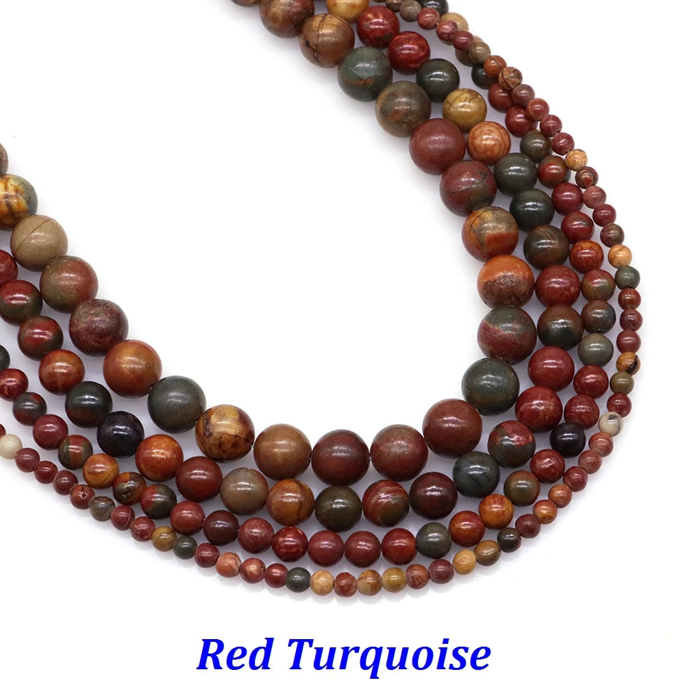 Natural Stone 4 6 8 10mm Round Leopardskin Jaspers Stone Spacer Loose Bead For Jewelry Making DIY Bracelet Needlework Accessorie