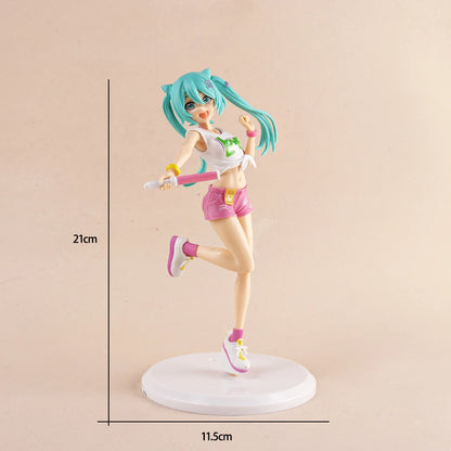 Anime Figure Wedding Dress Action Figures Kawaii Swimsuit Vocaloid PVC Collectible Model Toys Girl Gift