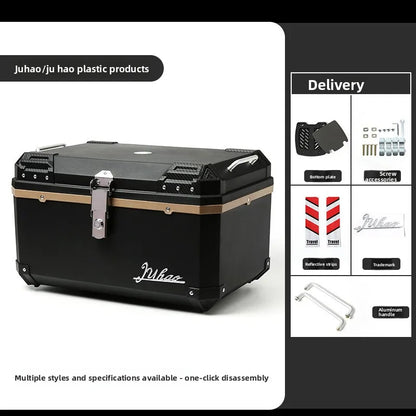 68L Electric Vehicle Trunk Large-Capacity Universal Motorcycle Tail Box Waterproof Electric Bike Delivery Storage Box