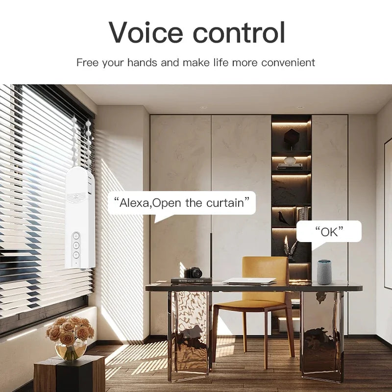 Smart Motorised Blind for Zigbee Automatic Electric Roller Shutter Shadows Robot Driver for Tuya App Google Home Alexa Voice