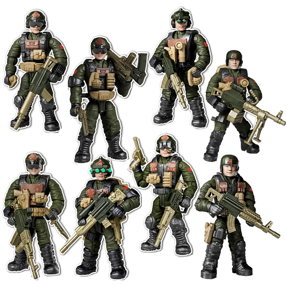 World War Army Military Soldiers Special Forces Model Assemble Building Blocks Bricks Children's Toys Gift