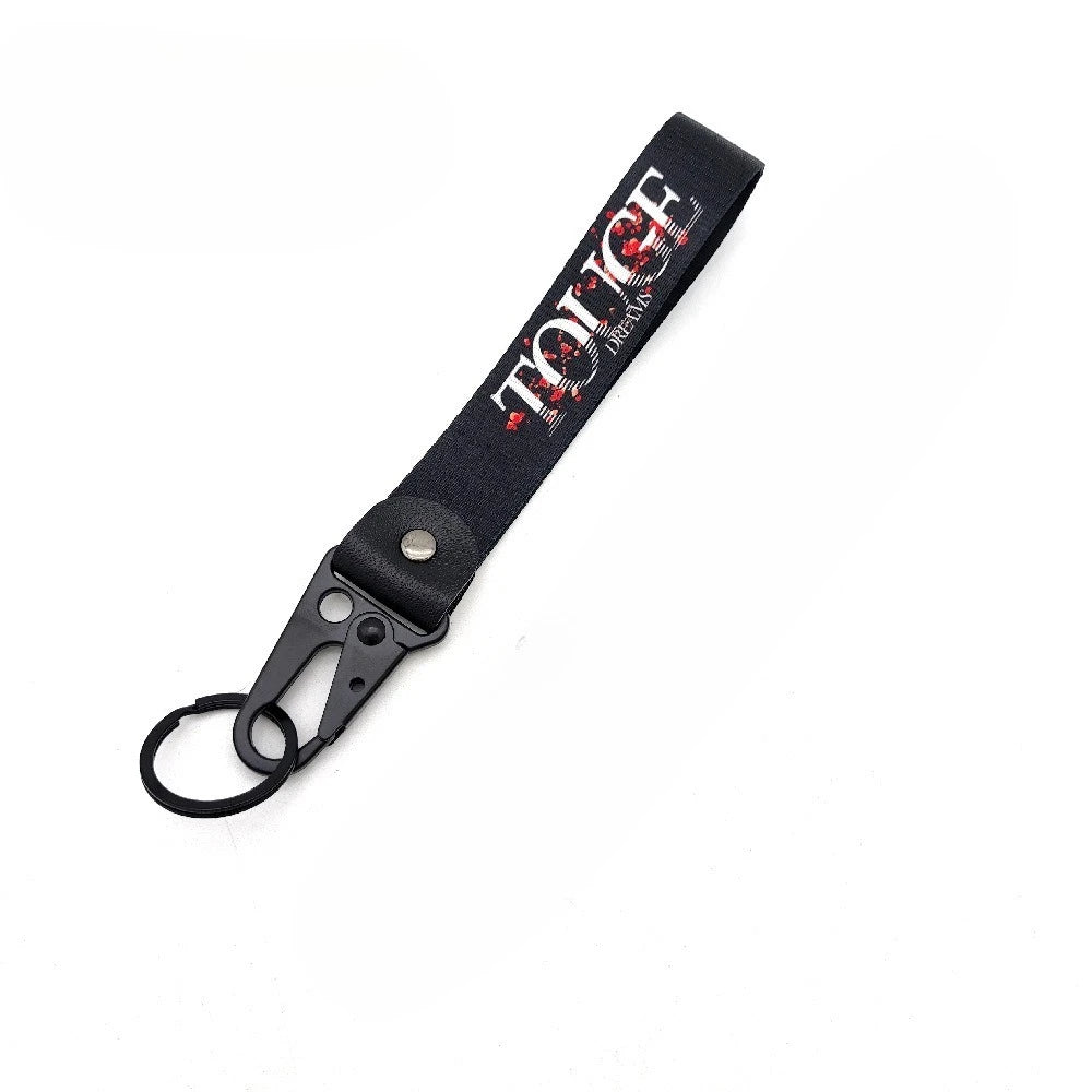 Auto Motorcycle Nylon Key Strap Embroidery Lanyard Keyring for Rockstar Game GTA 5 Fans Keychain Accessories