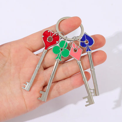 Resident Evil 2 Remake RPD Key Square Plum Heart Keychains Keyring for Men Key Holder Collectible Gift Fan Gear